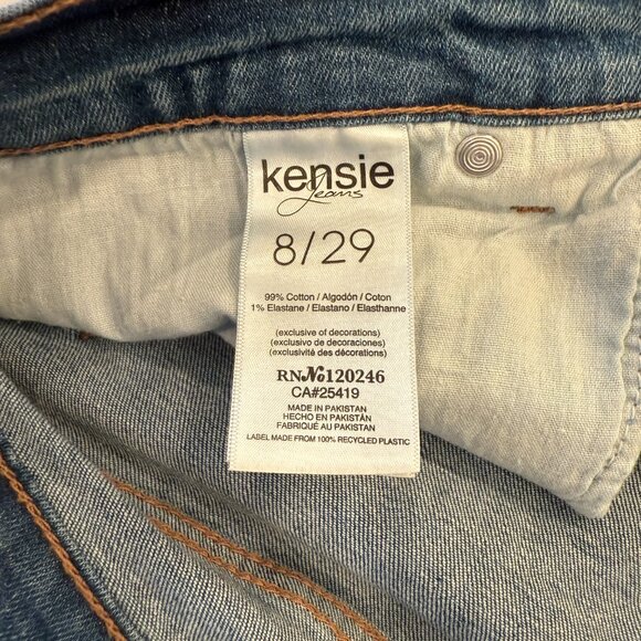 kensie Jean Shorts for Women 5-Inch Mid Rise Shorts with Cuff (Size: 8 | 29) - Picture 4 of 4